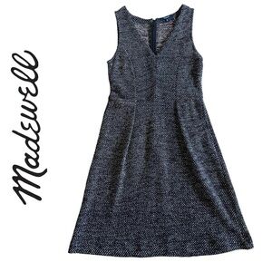 MADEWELL Knit Twill Terrace Sleeveless Dress Burgundy Size M #08255 V-Neck